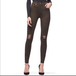 Good American high rise distressed skinny jeans size 27
